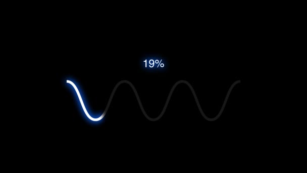 Modern Stylish Loading Screen Animation Abstrak Glowing Line Background Memuat — Stok Video