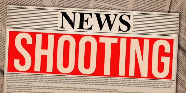 Shooting News Escrito Estilo Vintage Del Periódico Caja Noticias Última — Foto de Stock