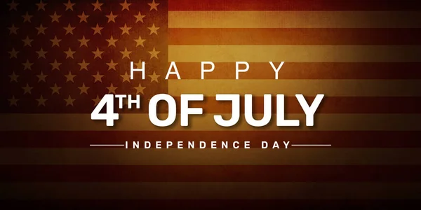 Липня Дня Незалежності Америки Вінтаж Патріотичним Американським Прапором — стокове фото