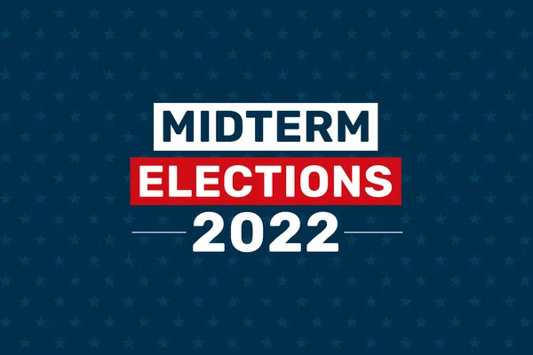 米国中間選挙2022年星とテキストで抽象的な背景 世論調査と選挙の概念の背景 — ストック写真