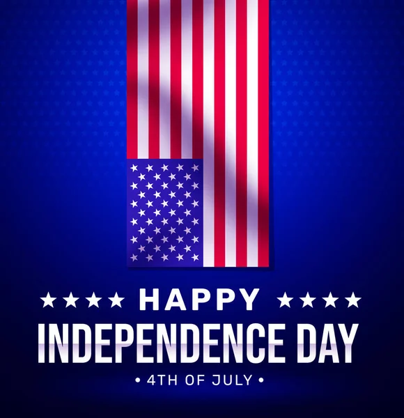 Happy Independence Day Juli Hintergrund Mit Schwenkender Flagge Einem Blauen — Stockfoto