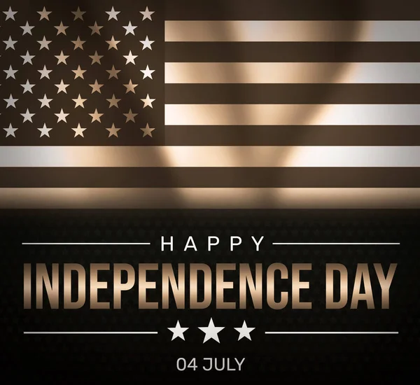 Happy Independence Day America Abstrakte Braune Patriotische Kulisse Mit Wehender — Stockfoto