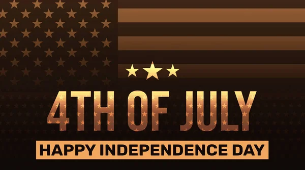 Juli Hintergrund Mit Flagge Brauner Farbe Eleganter Patriotischer Hintergrund Unabhängigkeitstag — Stockfoto