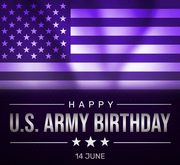 Счастливого Дня Рождения Армии Сша Концепция Абстрактного Фона Фиолетовом Размахиванием — стоковое фото