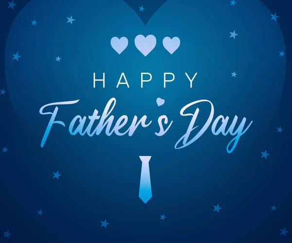 父亲节快乐抽象简约的背景蓝色与领带和星星 父亲节壁纸 — 图库照片