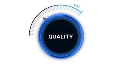 Düğme düğümünün maksimum 4k animasyon noktasına dönmesiyle kalite güvencesi kavramı. İş arkaplanı