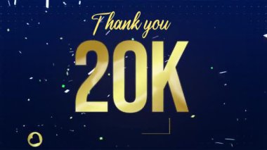 50.000 takipçi 4K Animasyon arkaplanını kutluyor. Kraliyet kırmızı arka planına sahip müritlere teşekkür etmek ve kutlamak.