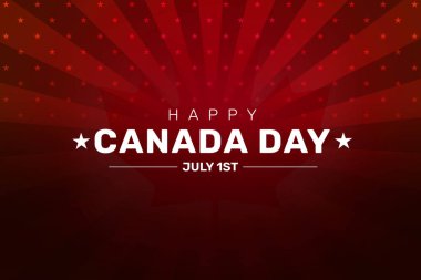 Yıldızlı Vatansever Kanada Günü duvar kağıdınız kutlu olsun. Modern soyut Kanada arkaplanı.