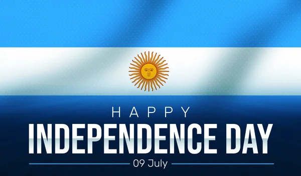 Feliz Día Independencia Argentina Con Bandera Ondeando Fondo Abstracto Fondo —  Fotos de Stock
