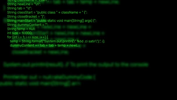 Grön Kodning Och Hacka Koncept Bakgrund Animation System Hacking Försök — Stockvideo