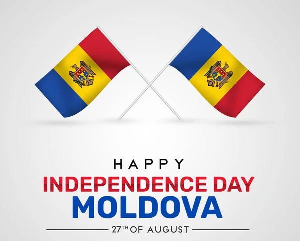 Boldog Függetlenség Napját Moldova Elvont Háttér Színes Lengő Zászlók Moldova — Stock Fotó