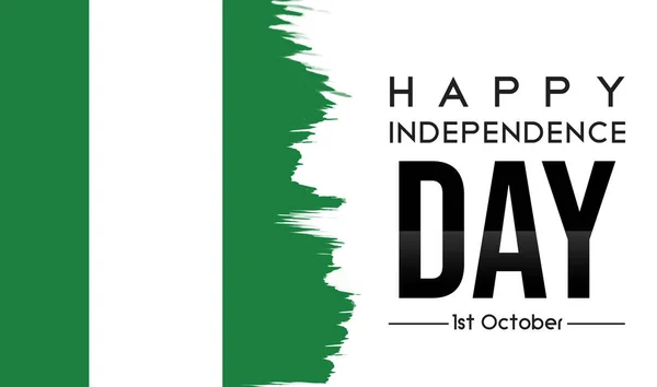 Nigeria Independence Day Carta Parati Con Bandiera Auguri Festa Nazionale — Foto Stock