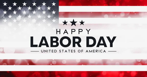 Feliz Día Del Trabajo Con Bandera Los Estados Unidos América —  Fotos de Stock
