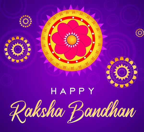 Feliz Raksha Bandhan Concepto Amoroso Fondo Con Flores Colores Festival — Foto de Stock
