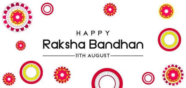 Minimalist Raksha Bandhan Concept Backdrop Banner Πολύχρωμα Λουλούδια Και Σχεδιασμό — Φωτογραφία Αρχείου