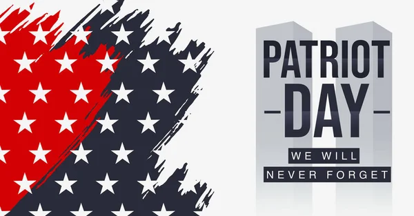 Usa Patriot Day Banner Ontwerp Vertegenwoordigen Negen Elf Incident Abstract — Stockfoto