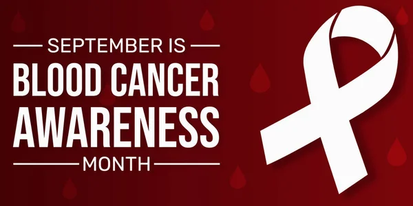 Blood Cancer Awareness Month Abstrakcyjne Tło Białą Wstążką Typografią Czerwonym — Zdjęcie stockowe