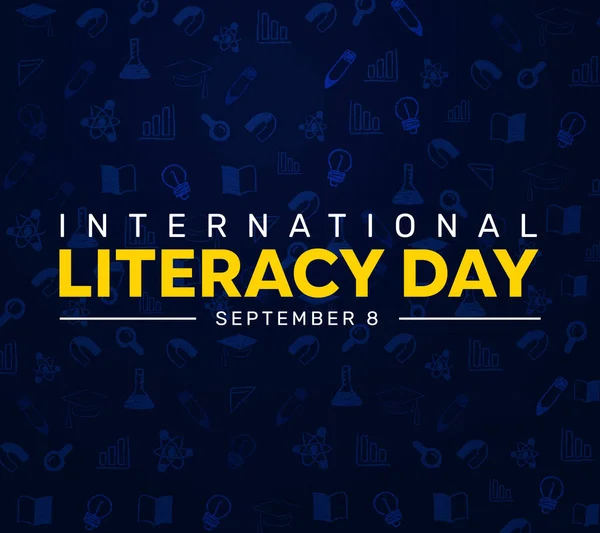 International Literacy Day Wallpaper Med Utbildningsstruktur Läskunnighet Dag Bakgrund — Stockfoto