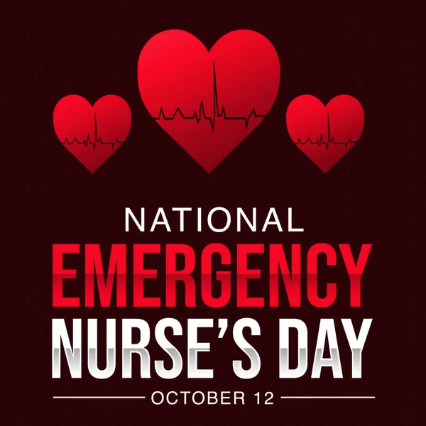 National Emergency Nurses Day Wallpaper in Red color. Celebrating national day nurses, background