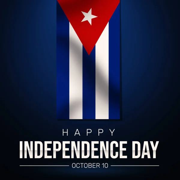 Cuba Independence Day Wallpaper Waving Flag Upside Rendered Room Day — Stock Photo, Image