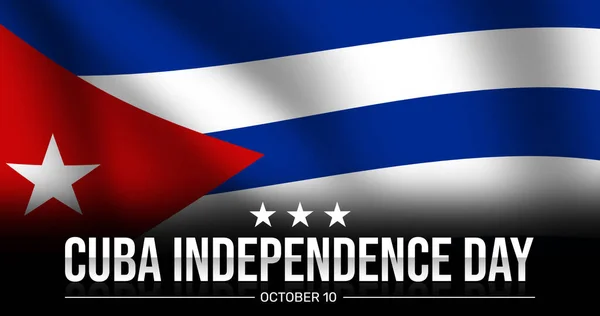 Dia Independência Cuba Com Bandeira Acenando Fundo Feliz Dia Independência — Fotografia de Stock