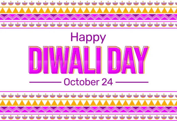 Glad Diwali Day Bakgrund Färgglada Traditionella Mönster Med Typografi Diwali — Stockfoto