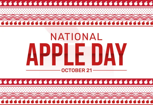 Nemzeti Apple Day Tapéta Almával Határkialakítás Hagyományos Stílusban Alma Háttér — Stock Fotó