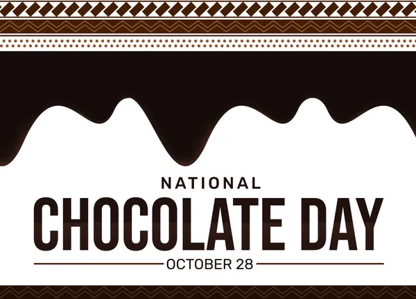 Día Nacional Del Chocolate Diseño Papel Pintado Con Goteo Chocolate —  Fotos de Stock