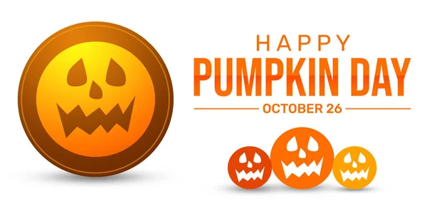 Fondo Pantalla Happy Pumpkin Day Diseño Colorido Naranja Calabaza Asustadiza — Foto de Stock