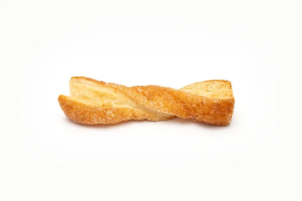 Biscoitos doces em um fundo branco. Um Brushwood. Isolar. — Fotografia de Stock