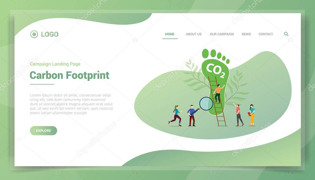 co2 carbondioxide carbon dioxide concept for website template landing homepage vector illustration