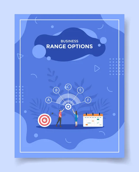 Range Options Business Concept Template Banners Flyer Books Magazine Cover — Image vectorielle