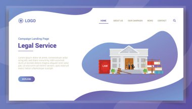 Web sitesi indirme ana sayfa çizimi için hukuki hizmet kavramı