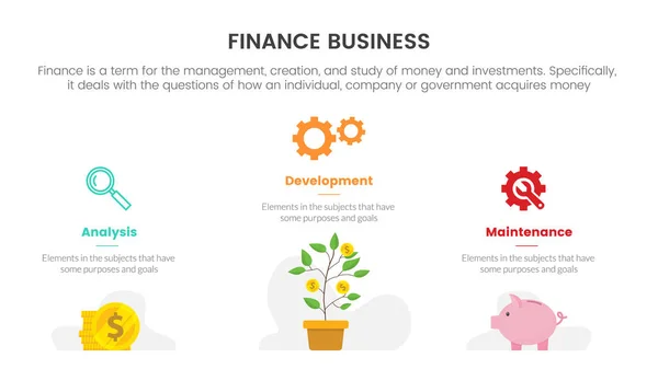Business Finance Infografik Konzept Mit Goldmünze Und Geldbaum Investition Für — Stockvektor