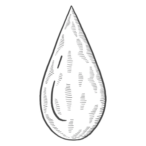 Water Blood Drop Charity Humanitarian International Day Isolated Doodle Hand — Vector de stock