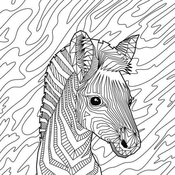 Handgezeichnete Geometrische Tiere Für Malbücher Ein Elefant Zebra Schildkröte Hirsch — Stockfoto