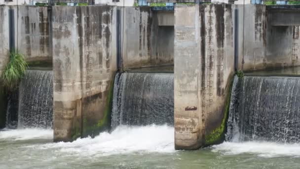 Små Dammar Blockerar Kanaler Landsbygdsområden Thailand — Stockvideo