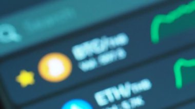 stock market trading on display background