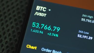 stock market trading on display background