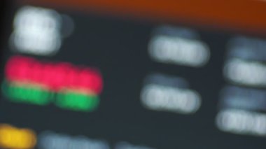 stock market trading on display background