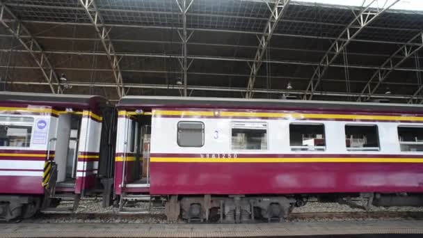 Bangkok Thailandia Ottobre 2021 Hua Lamphong Railway Station Bangkok Railway — Video Stock