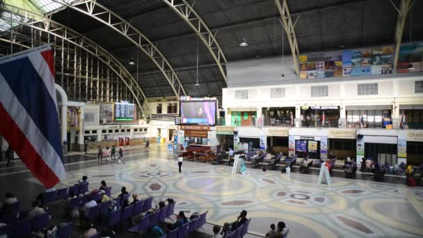 Bangkok Thaiföld Október 2021 Hua Lamphong Railway Station Vagy Bangkok — Stock videók