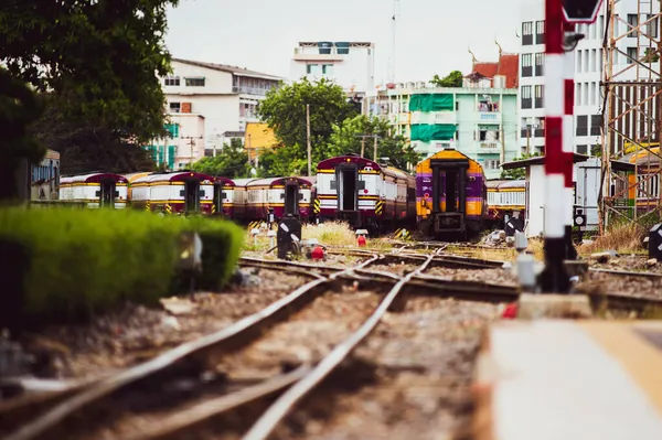 Thailandia Bangkok Ottobre 2021 Ferrovie Treni Alla Hua Lamphong Railway — Foto Stock