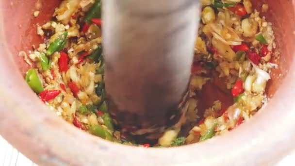 Vaječná Smažená Rýže Oblíbené Jídlo Jedené Thajsku Thai Food Concept — Stock video