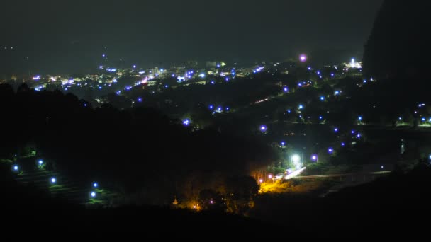 Şehrin Gece Manzarası Seyahat Konsepti — Stok video