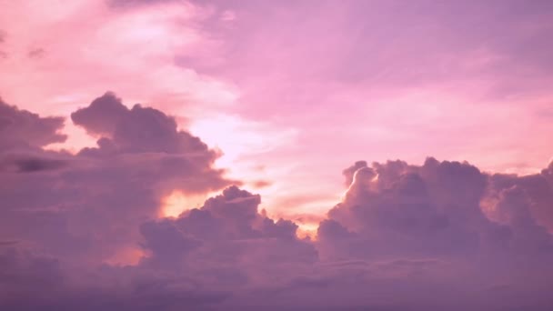 日落背景下多云天空的景致 — 图库视频影像