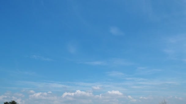 Вид Голубой Фон Неба Облака — стоковое видео
