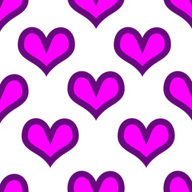 Renkli kalp deseni, Sevgililer Günü çizimi 