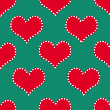 Renkli kalp deseni, Sevgililer Günü çizimi 