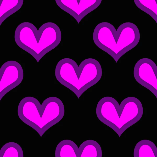 Kleurrijke Harten Patroon Valentijnsdag Illustratie — Stockfoto